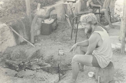 Kim Ramsey at the spit Mykonos 1971